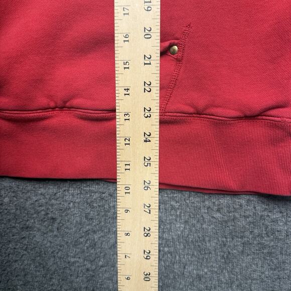 Vintage Polo Jeans Ralph Lauren Hoodie Men's XL Red Spell Out Sweatshirt - Picture 6 of 8